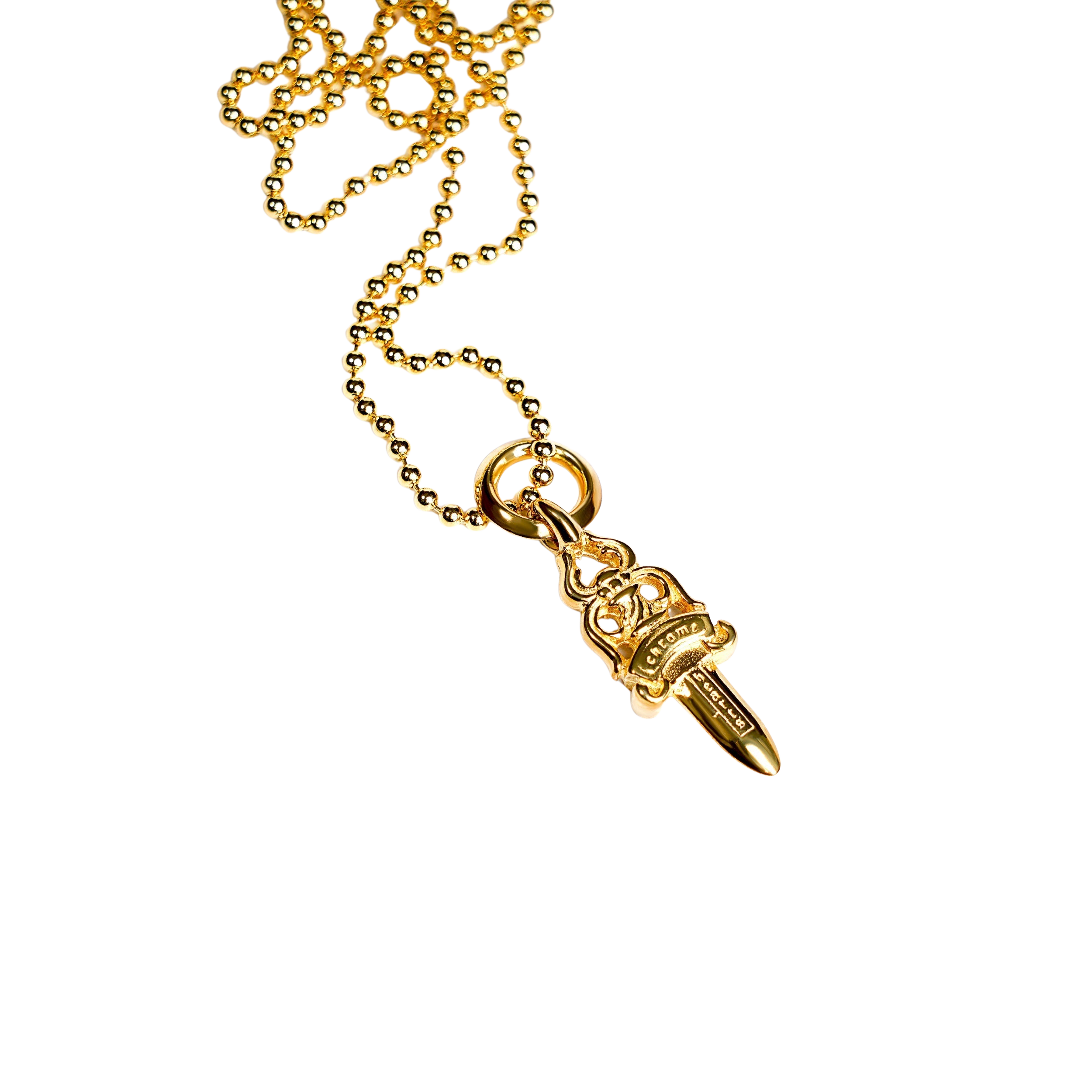 22K GOLD DAGGER PENDANT