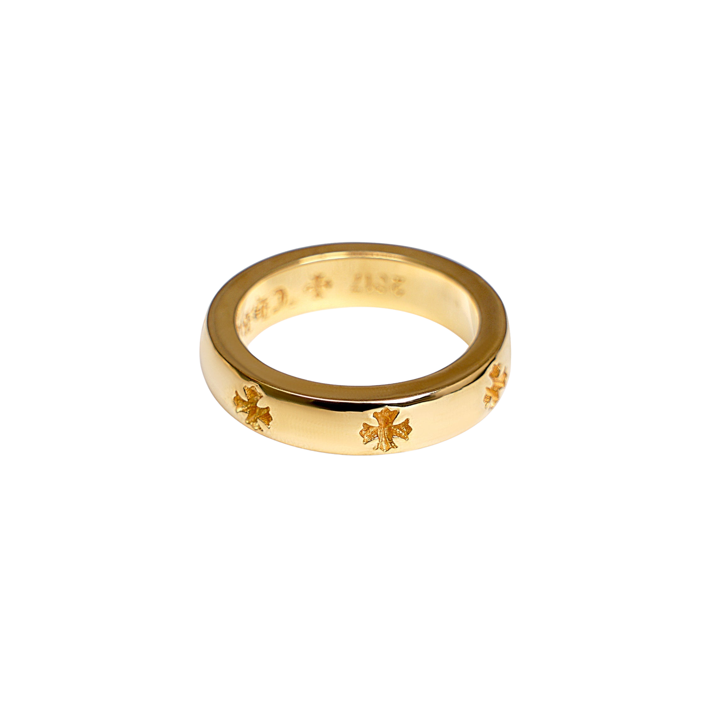 22K GOLD CH PLUS BAND RING