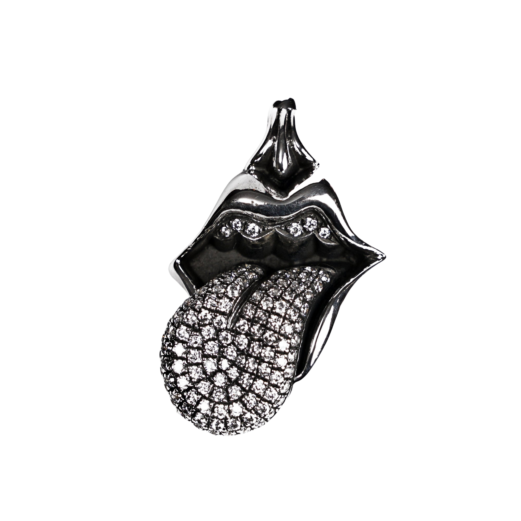 ROLLING STONES TONGUE & LIP PENDANT WITH DIAMOND