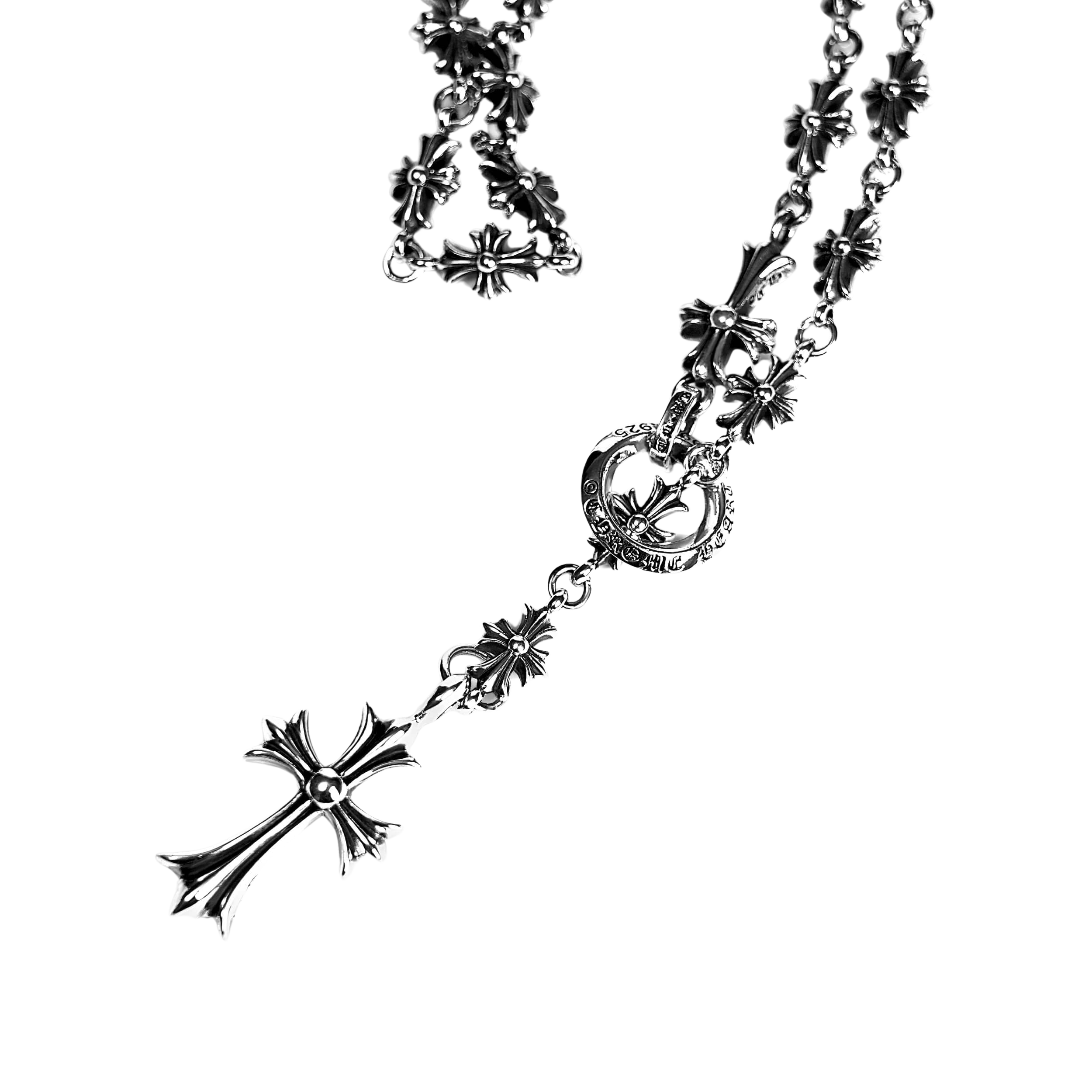 CH CROSS AND BABYFAT CHARM WITH TINY E CH PLUS CHALK CHAIN