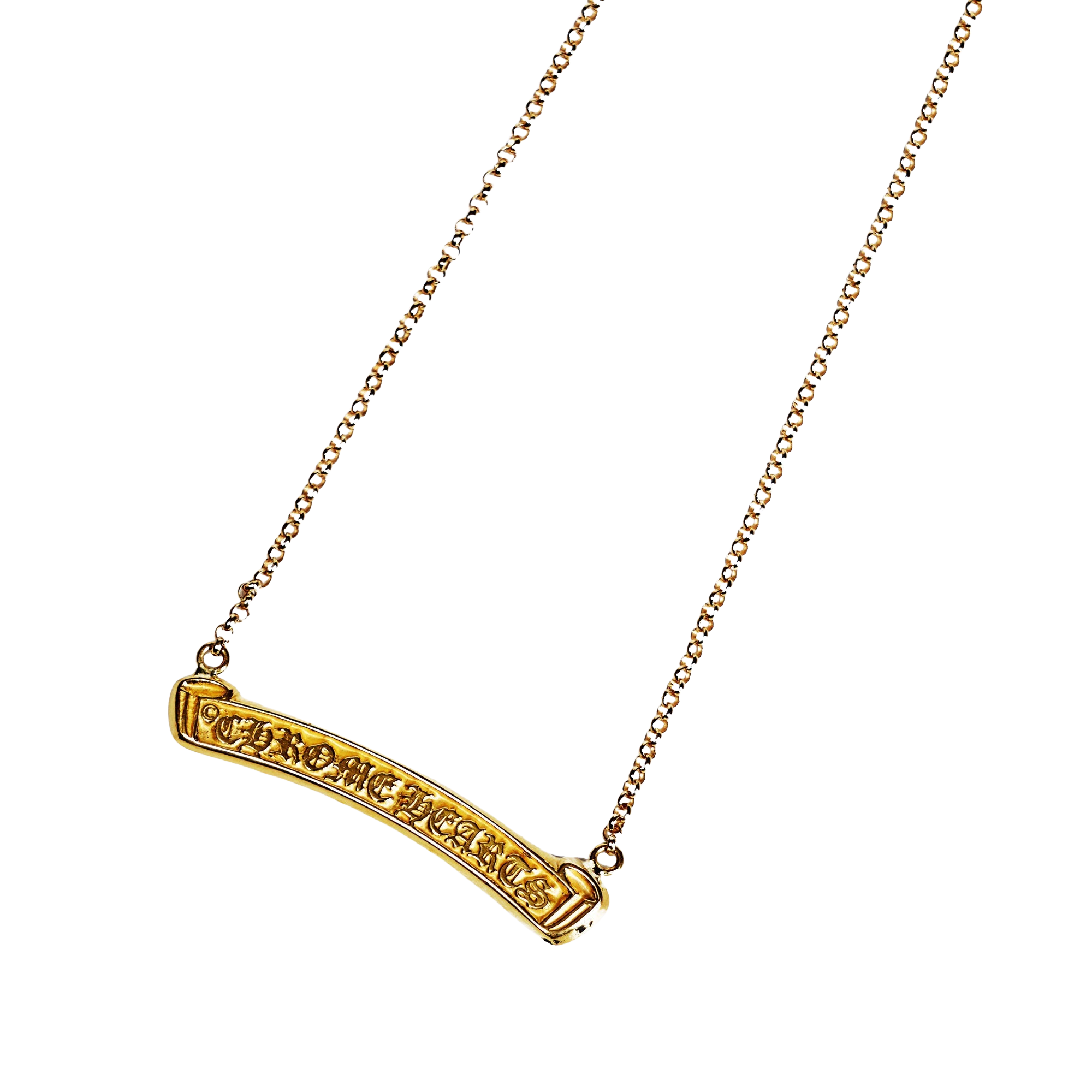 22K GOLD CH LOGO NECKLACE